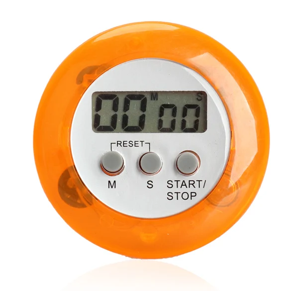 Round LCD Digital Kitchen Countdown Timer Alarm with Stand