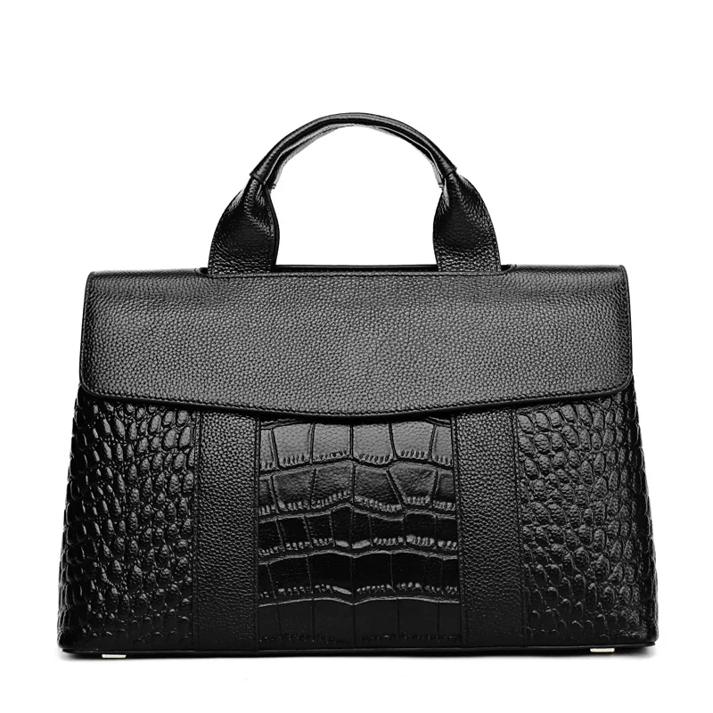 BENVICHED Ladies' pu Crocodile pattern bag new fashion retro Simple atmospher handbag Inclined single shoulder bag c402