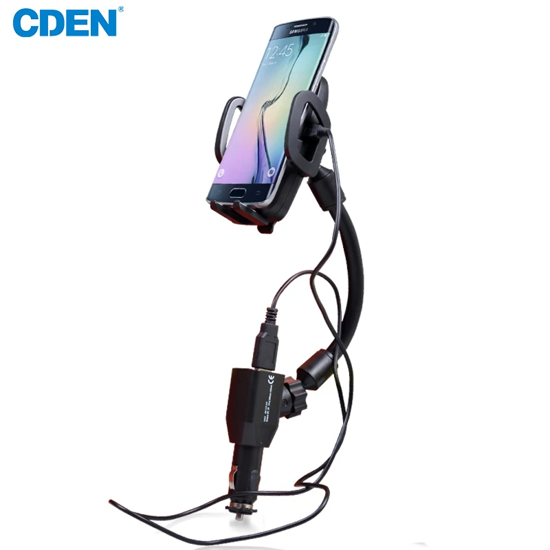 Car Phone Holder Charger Universal Car Bracket Car Phone Holder Mount Charger 2 USB Wireless Charging