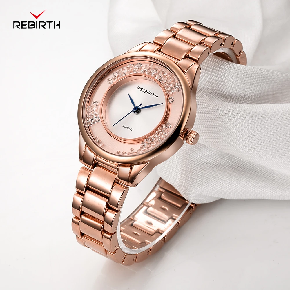 Лидер продаж Для женщин часы роскоши леди часы женские золотистые Наручные часы модные кристалл часы подарок часы Для женщин Возрождение