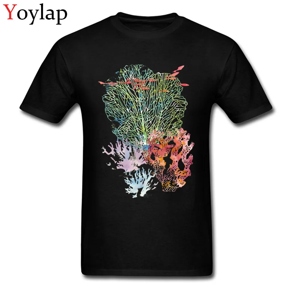 O Neck Pure Cotton Male T Shirts Printed On Short Sleeve Tops T Shirt Dominant Custom Tee Shirt TINY FISHES Top Quality black