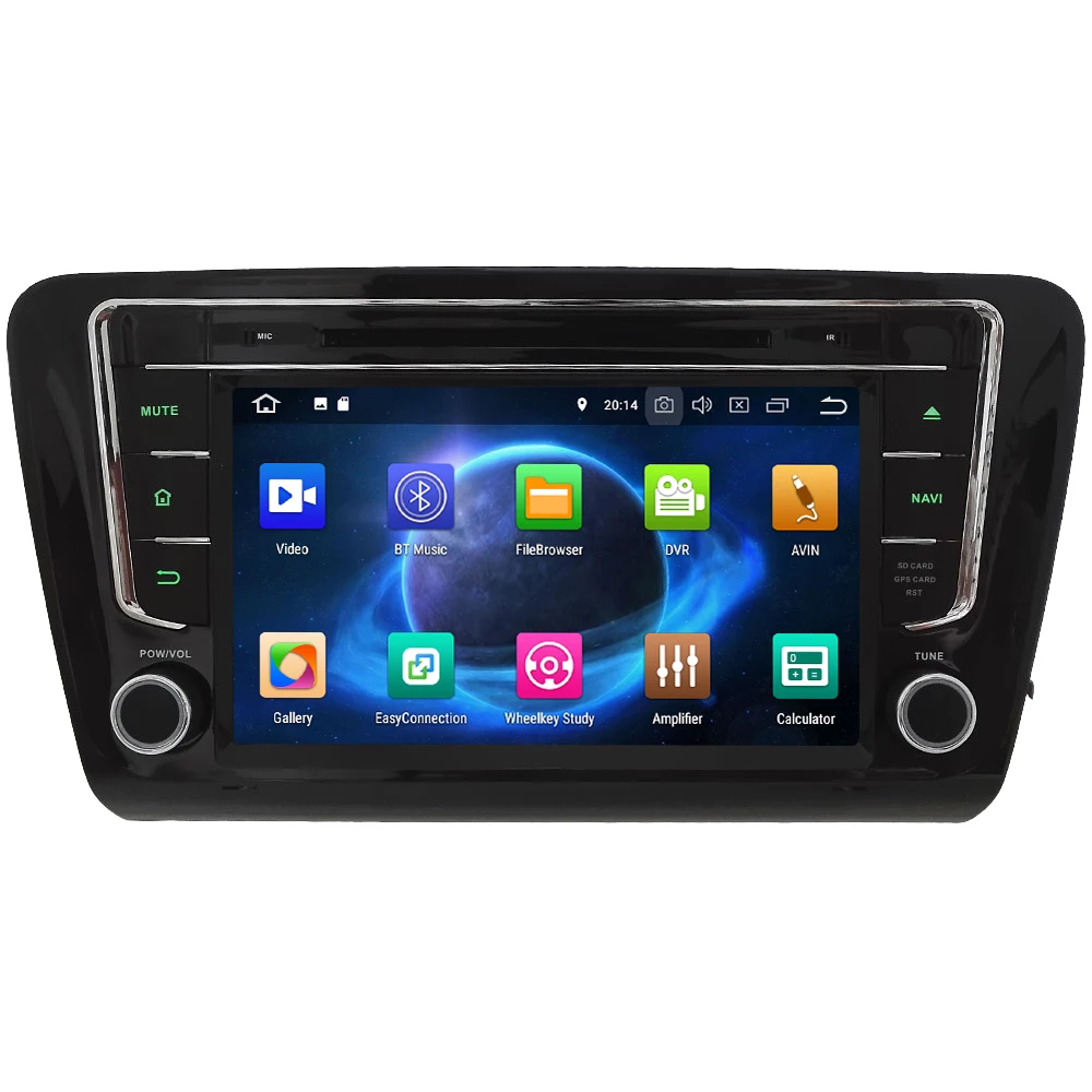 Excellent KLYDE 8" Octa Core 4G WIFI Android 8.0 7.1 4GB RAM 32GB ROM Car DVD Multimedia Player Stereo Radio For Skoda Octavia 2014 2015 1