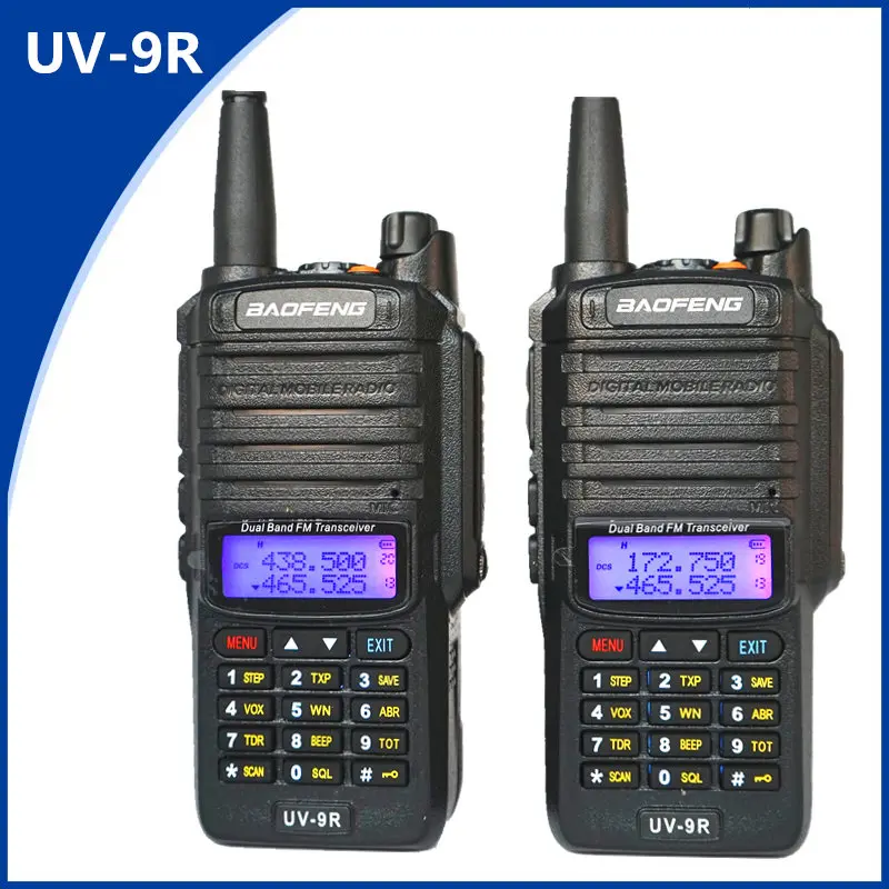 Водонепроницаемый 8 Вт Baofeng UV-9R рация для CB Ham радиостанции UV 9R 10 км двухдиапазонный двухстороннее радио UHF ОВЧ ЧМ трансивер