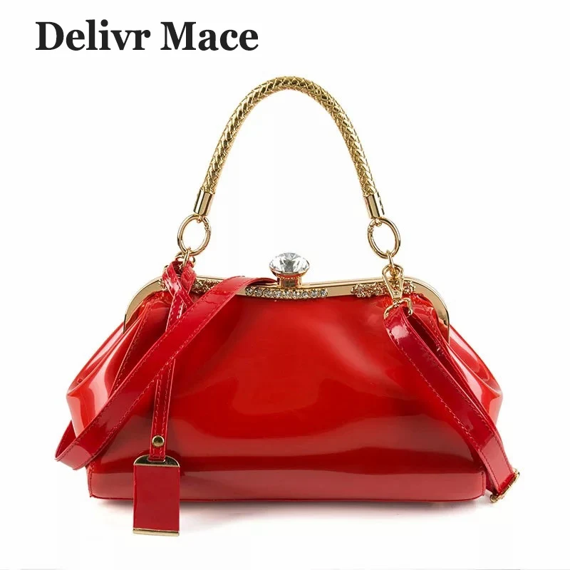 0 : Buy Cross Body Bags For Women Patent Leather Red Wedding Luxury Handbags Women ...