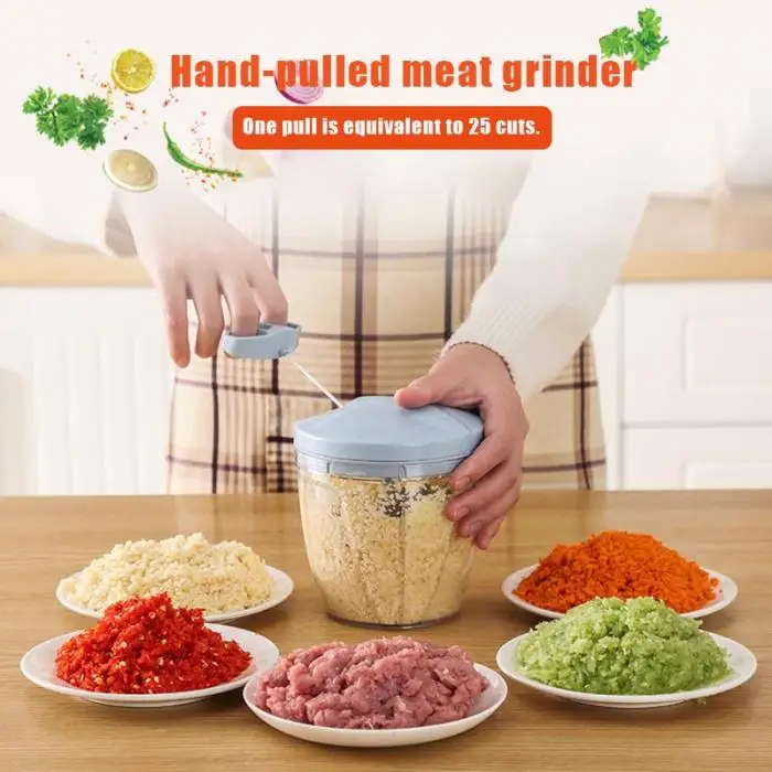 Manual Meat Grinder Hand-power Vegetable Food Chopper Fruit Nuts Grinder can CSV