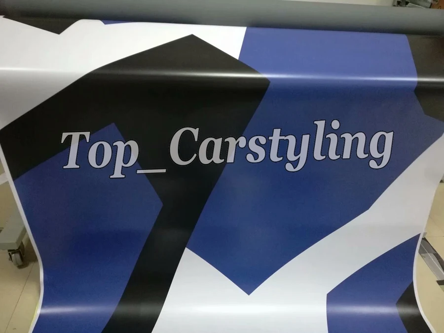 blue large pixel camo vinyl car wrapping film foil covering  (5)