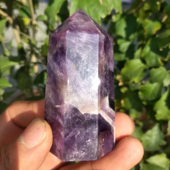 

55g Natural fantasy amethyst crystal quartz wand piont obelisk healing