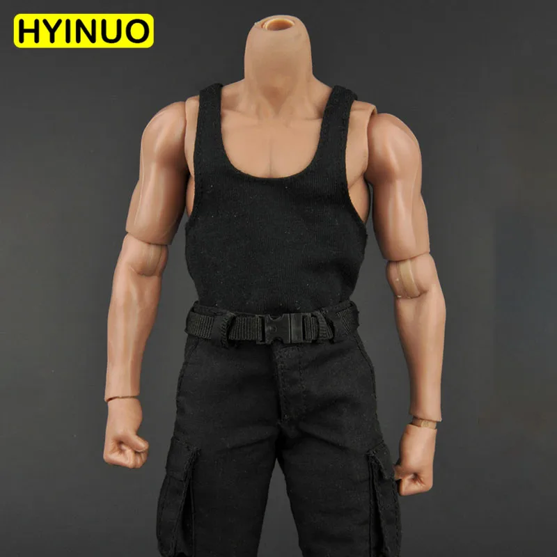 

1/6 Scale Male Combat Pants Men Black VestBoy Battle Suit Vest Clothes Clothing Set For 12" Action Figure Male Body