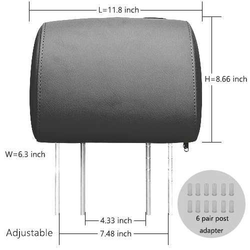 9 inch Car Headrest DVD Player 1080P Video Monitor Leather Cover Black IR Wireless Headphones Touch Screen (7)