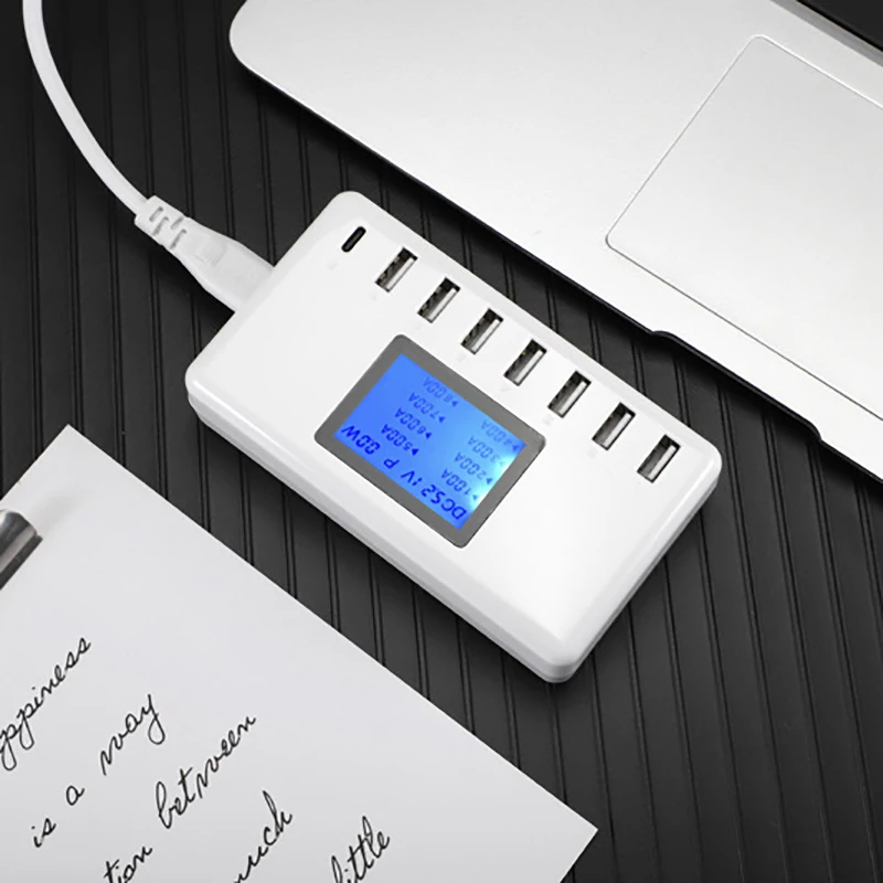 8A USB зарядное устройство светодиодный дисплей 8 портов 40 Вт Тип c PD Быстрая зарядка для iPhone iPad samsung huawei Xiaomi