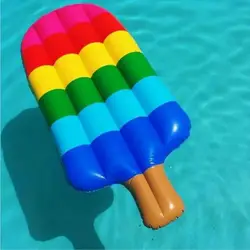 Взрослый супер-большой воды надувной мороженое плавающая кровать радуга цвет плавучий плот