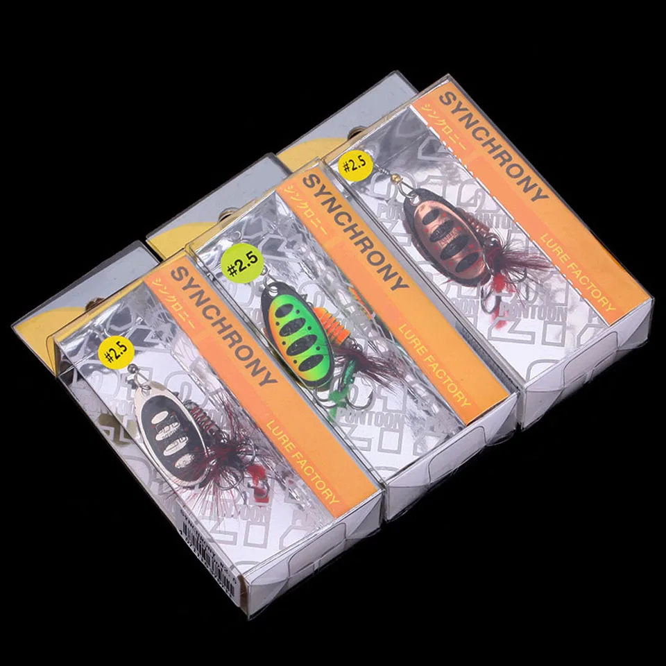 

WALK FISH 3PCS/Lot Spinner Bait 5.1g Feather Treble Hooks Metal Fishing Lures Spoon Slice Lure Pike Wobblers Bass Hard Bait