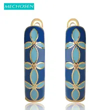 MECHOSEN, модный цветок из эмали, серьги-гвоздики для женщин, девушек, золотой цвет, медь, металл, английский замок, серьги, пирсинг, Joyas