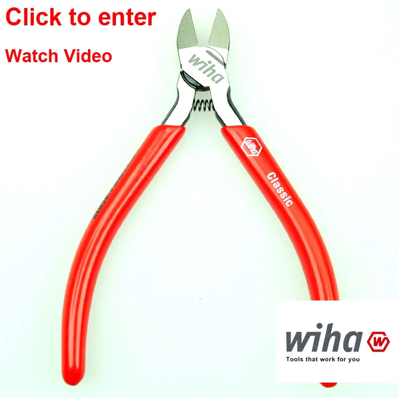 

Germany Wiha 37354 Diagonal Pliers 125mm 5 inch Hardness 62 HRC Tool Steel Wire Cutter with Spring For Cutting plastic etc