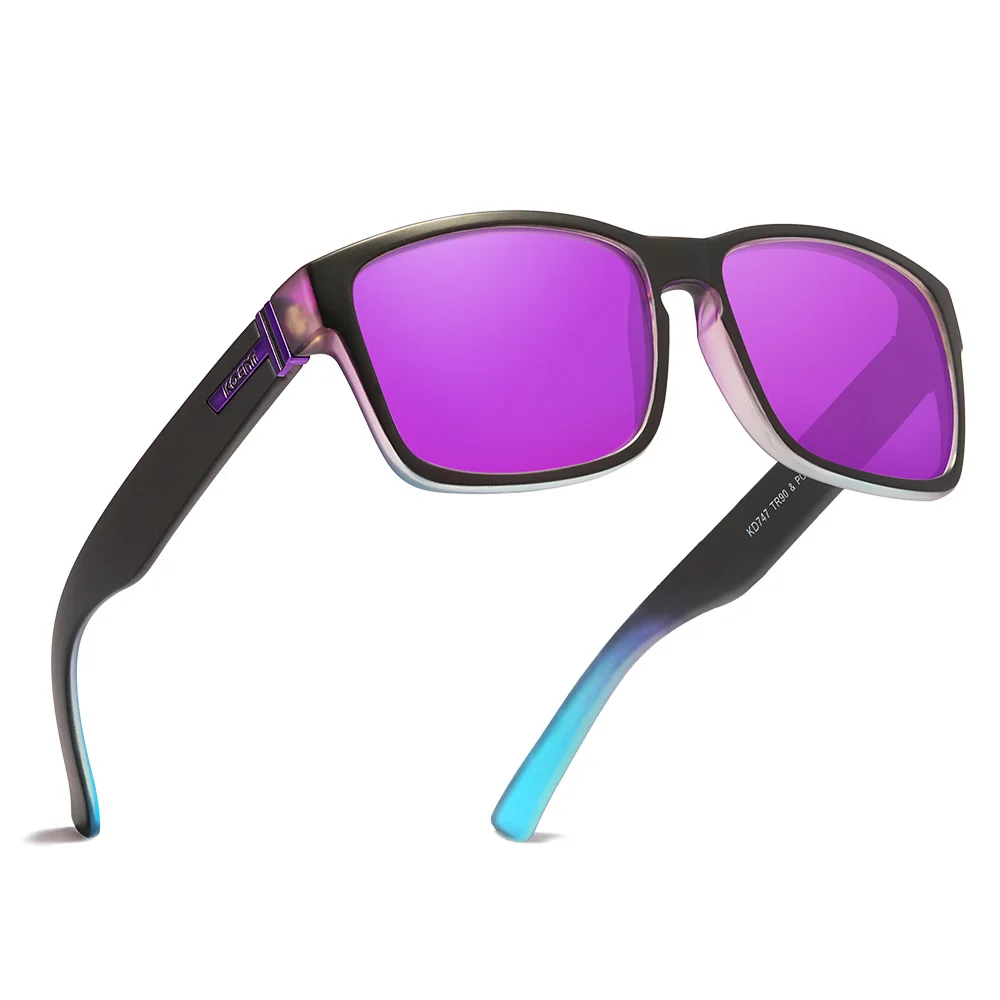 Мужские солнцезащитные очки в оправе KDEAM, поляризационные ударопрочные линзы, очки с креплениями из нержавеющей стали, TR90 - Цвет линз: C6