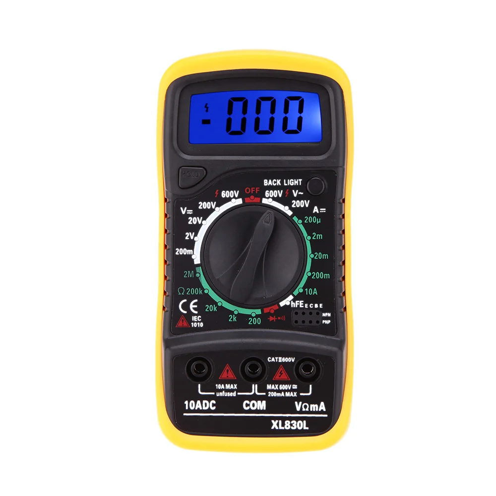 XL830L Portable Handheld Digital Multimeter Current Voltage Resistance