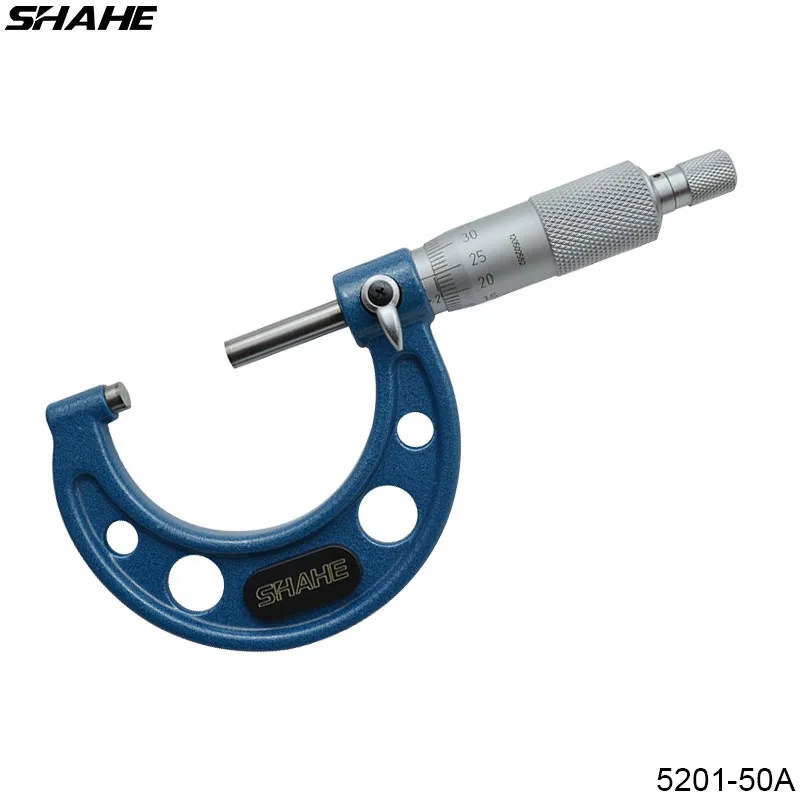 SHAHE High quality Metric Micrometer 0.01 mm blue outside micrometer 0.