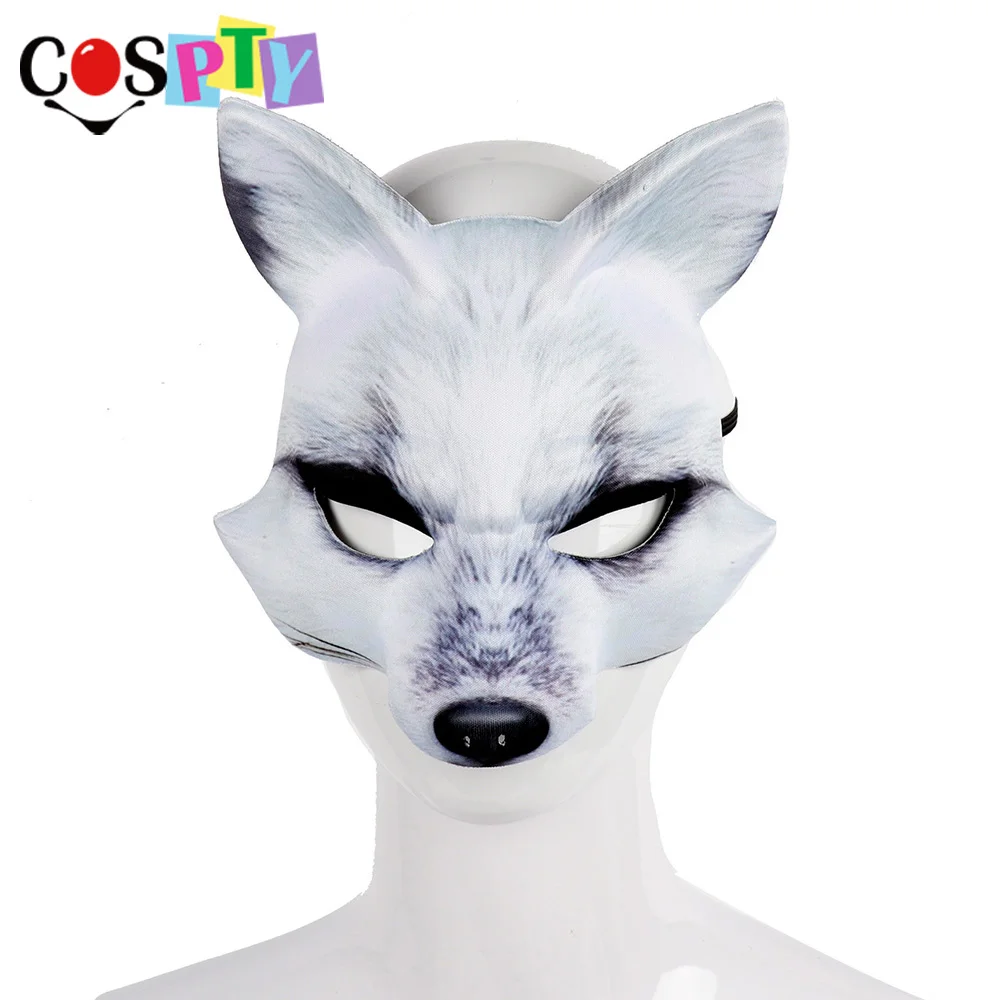 Cospty дешевые EVA 3D вечерние реалистичные белые черные взрослые Аниме Косплей кистун японская лиса маска