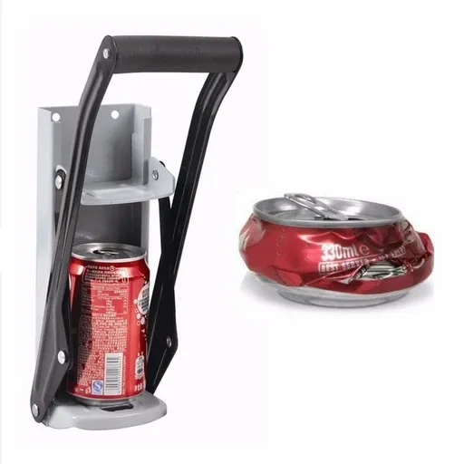 

Hot sales 16oz Beer Crusher Wall Mounted Hand Push Soda Cans bottle opener