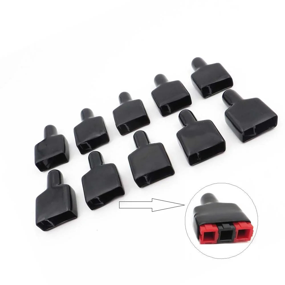 

10Pcs X FR PVC Cover Flame Retardant Sleeve for 3pcs PP30 PP45 Power plug Connector Housing Solar Caravan Boat Black color