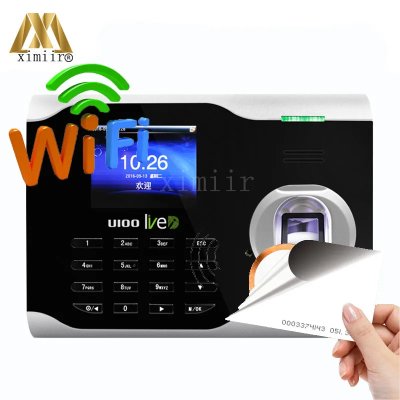 

WIFI Fingerprint And RFID Card Time Attendance Time Clock System U100 Linux System Biometric Time Recorder Employee Attendance