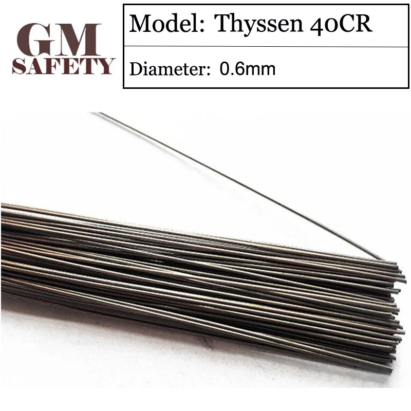 

GM Welding Wire Sold Thyssen 40CR of 0.6mm Laser Welding Wire for Welders 200pcs in 1 Tube High Quality Welding Wires P2016