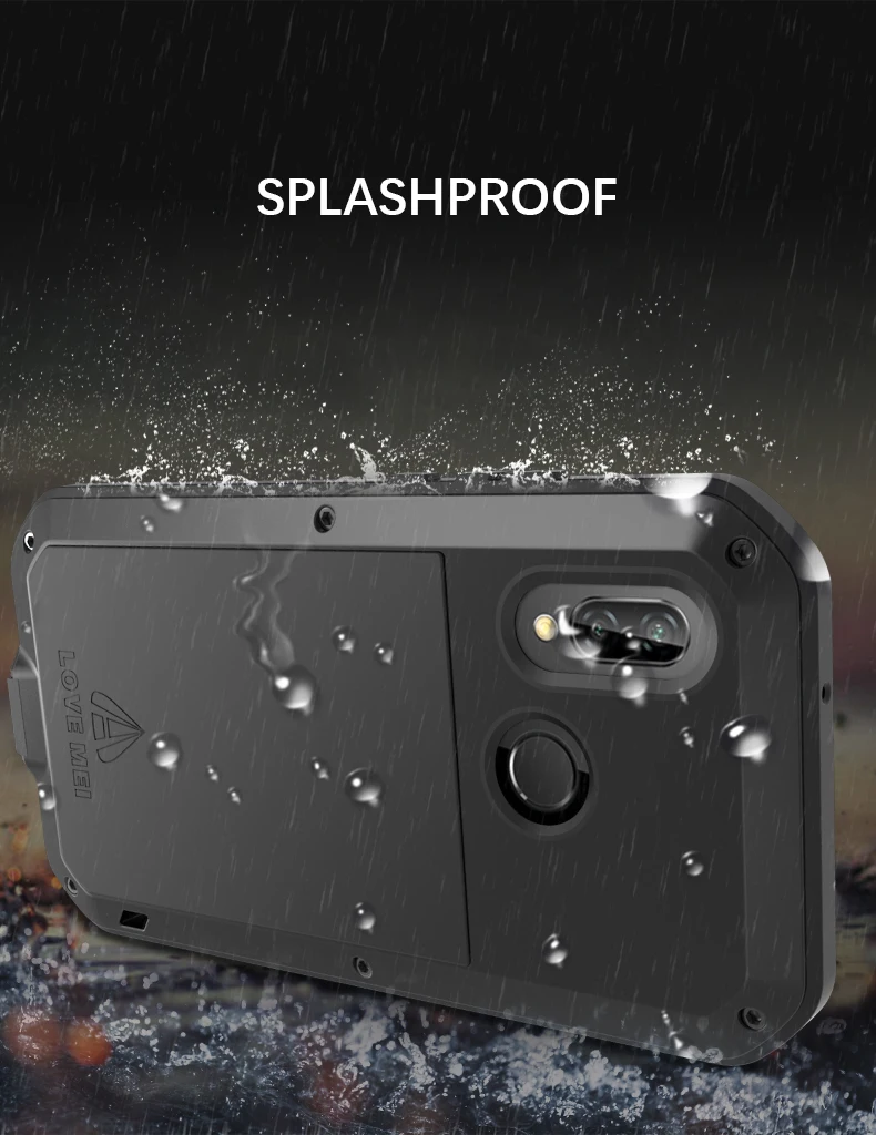 Gorilla glass film gift) LOVE MEI металлический водонепроницаемый чехол для Huawei P20 Lite 5 84