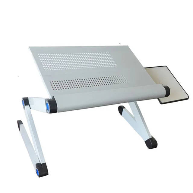 Регулируемый портативный ноутбук Стенд складной стол диван кровать лоток компьютер ноутбук стол Спальня офисный стол с мышкой доска - Цвет: 48x25cm(with fan)