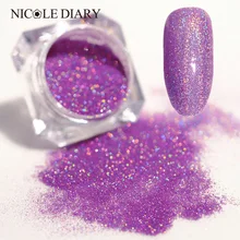 Звездный блеск для ногтей Порошковая голографическая Лазерная блестящая пыль Маникюр украшения для ногтей