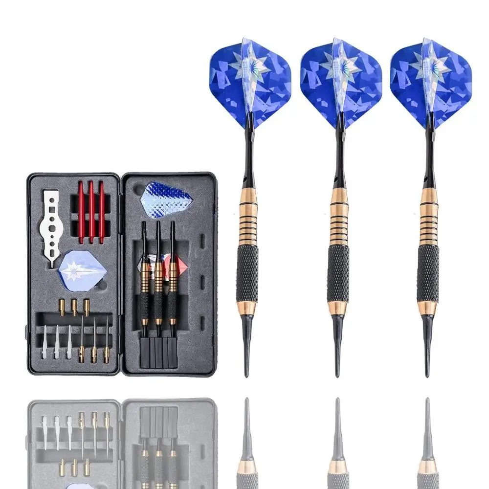 25 Piece Dart And Accessory Set Dart Set Solid Brass Dual Purpose