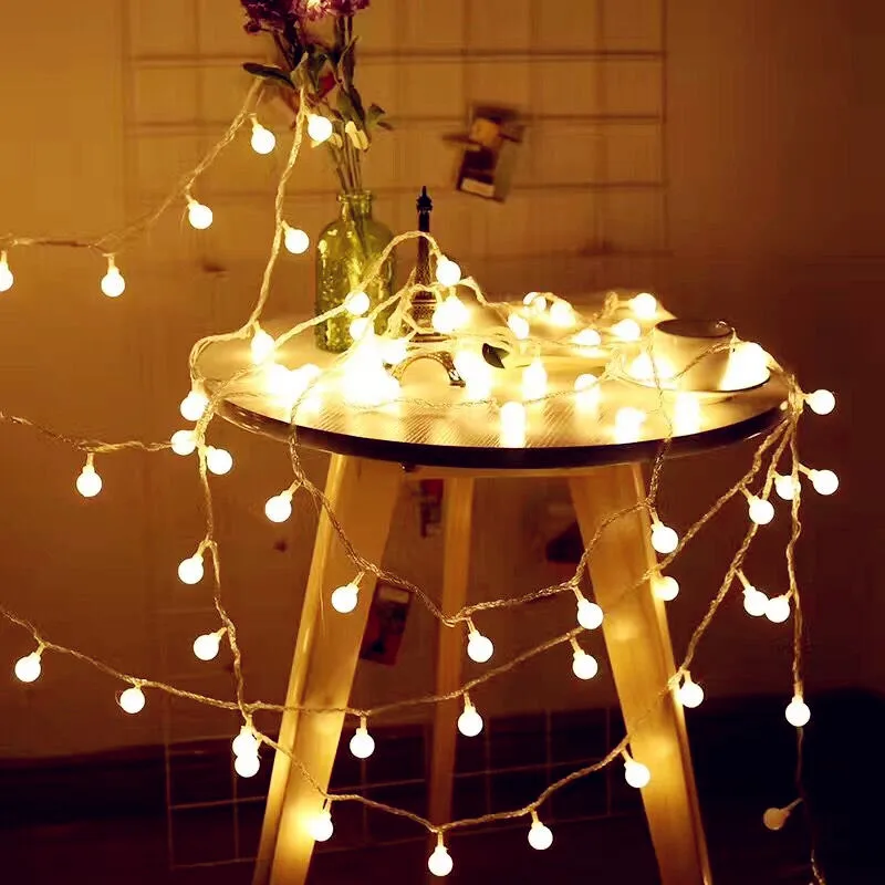 Holiday Light Chain Ball LED String Lighting 3M 6M USB Lamp Bulb Light