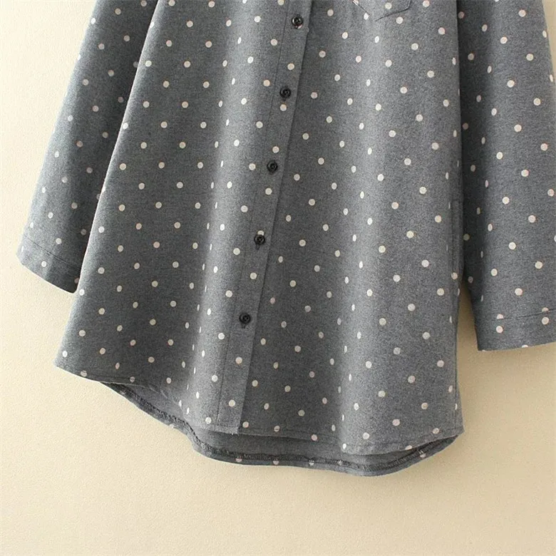 Blusa de algodón para mujer, Blusa de algodón con lunares, Blusas acampanadas de talla grande para mujer Blusa de algodón para mujer, Blusa de algodón con lunares, Blusas acampanadas de talla grande para mujer