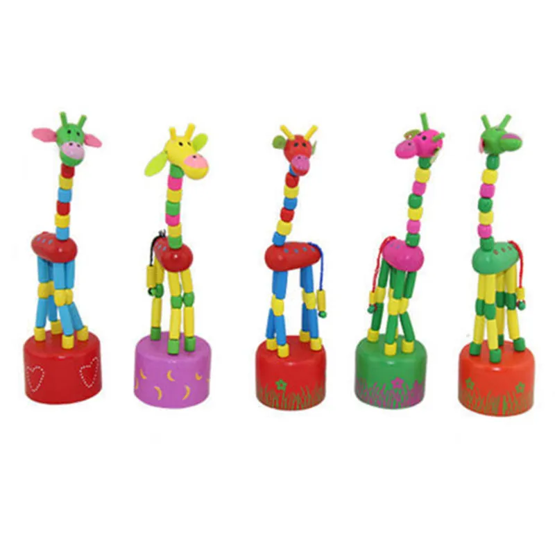 1x Детские Дети Деревянный Игрушечные лошадки развивающие Танцы стоя качания жирафа игрушка в подарок