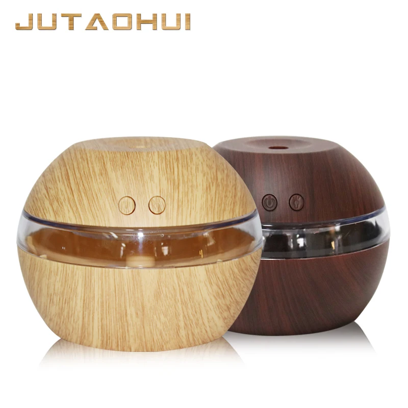 

mini usb Air Humidifier Wood Grain Aroma Diffuse Desk Humidificador decoration Essential Oil Mist Maker LED Light for Home