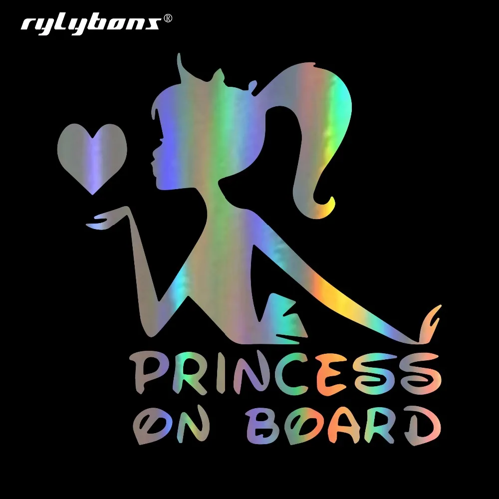 13CM*13.2CM PRINCESS ON BOARD Baby Child Crown Vinyl Car Stickers and Decals Sticker for Auto Products Accessories | Автомобили и