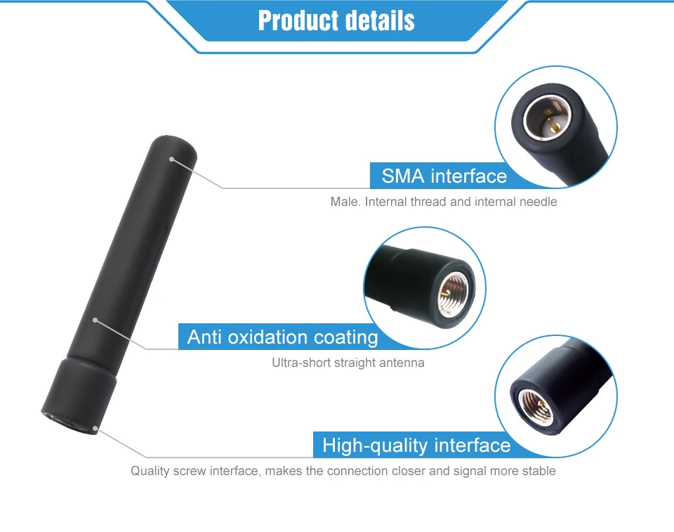 Straight Wireless Antennas for Communications TX433-JZG-6 (2)