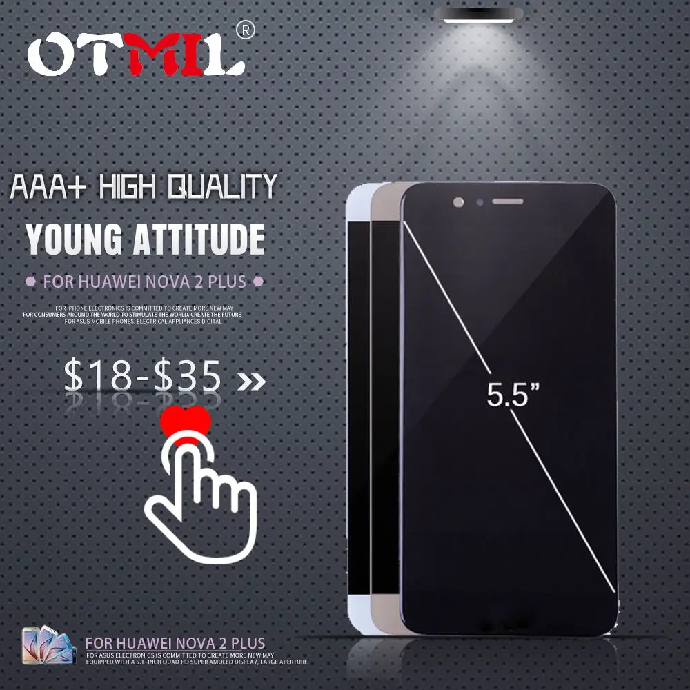 

OTMIL 100% New LCD For HUAWEI Nova 2 Plus LCD Display Touch Screen Digitizer Assembly Replacement For Nova 2 Plus Display #1
