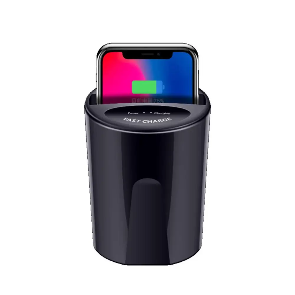 

10W Fast Wireless Car Charger Cup for Samsung S10+ S9 S8 Qi Wireless Charging Car Cup for iPhone XsMax/Xr/8plus Universal Car