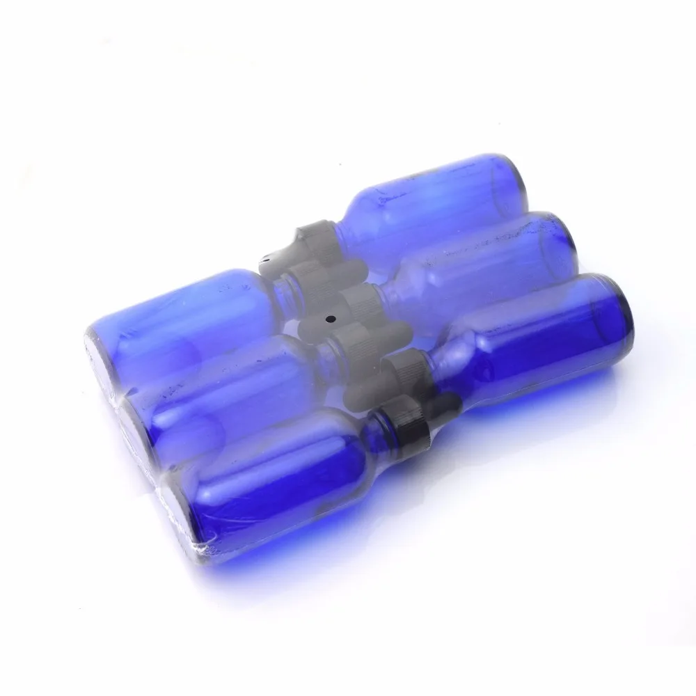 12 шт 2 унции 60 мл Кобальт синяя стеклянная пипетка для закапывания в глаза бутылки с пипетками для эфирных масел лабораторные химикаты пустые косметические контейнеры