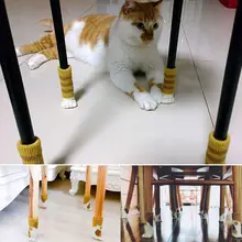 Новейшая Горячая Милая кошка 4 шт фурнитура для стола стула ноги вязать носки колодки пол протектор