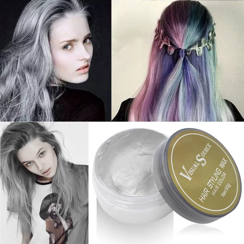 5 цветов воск для укладки волос цвет волос одноразовая формовочная паста серебристо-серый одноразовая краска для волос Горячая Распродажа D2