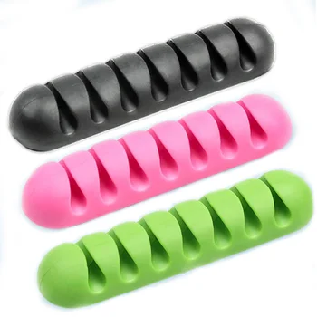

Silicone Cable Organizer Cable Retainer USB Data Cable Manager For Mobile Phone Charging Line Mouse Headphone Desktop Wall