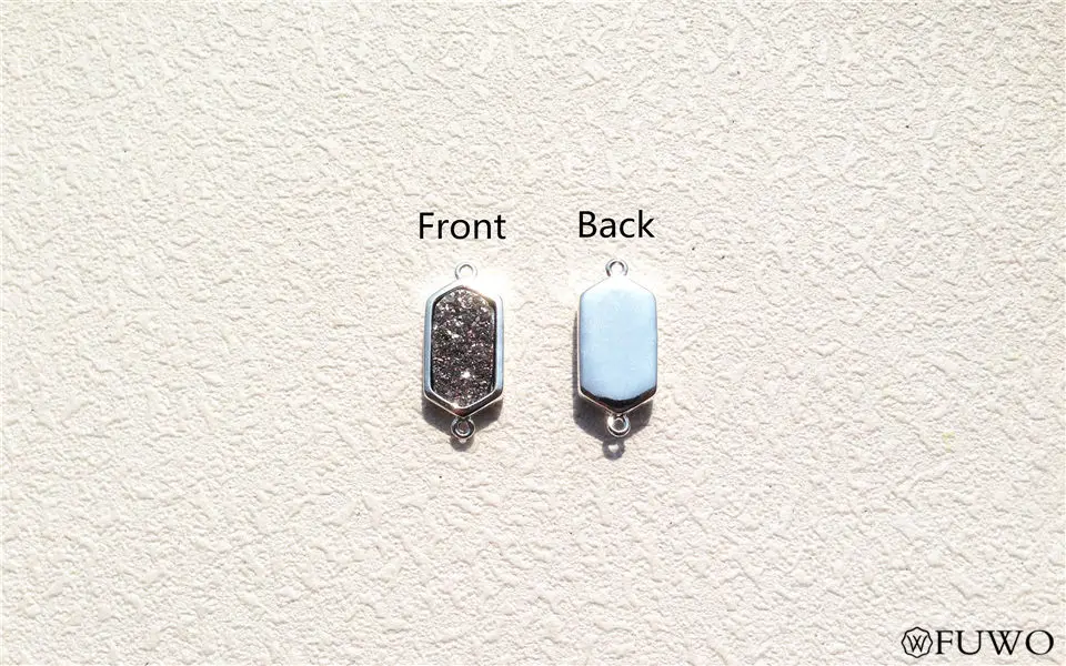 Aura Druzy Agate Bezel Connector 9