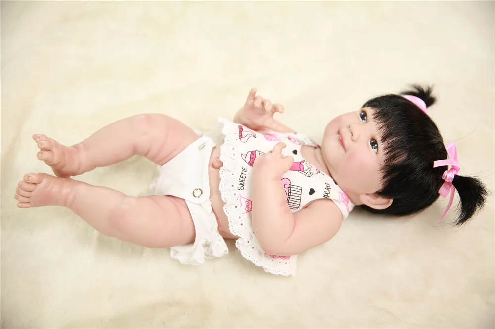 Полностью силиконовая виниловая Кукла Reborn Baby реалистичные куклы для младенцев 14