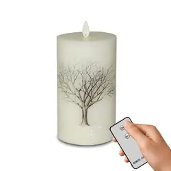 Снежинка дерево светодиодный свет для чая свечи бытовые velas Питание от батареи беспламенные Свечи церковное и домашнее украшение и
