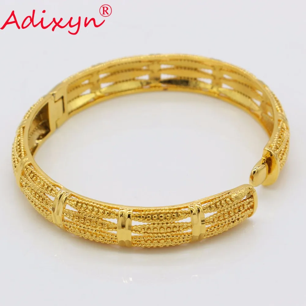 

Adixyn Dubai Gold (Can Open)Bangle Gold Color Middle East/Arab/African Bracelets Wedding/Party Jewelry Gifts N072405