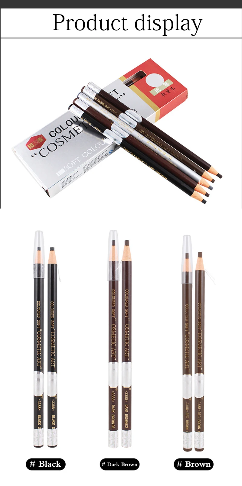 1 шт. Verschillende Kleuren Wenkbrauwpotlood Weterdichte Eye Nrow Pen Donker/Licht Koffie Zwart серый Sombrancelha Enhancer Lapis