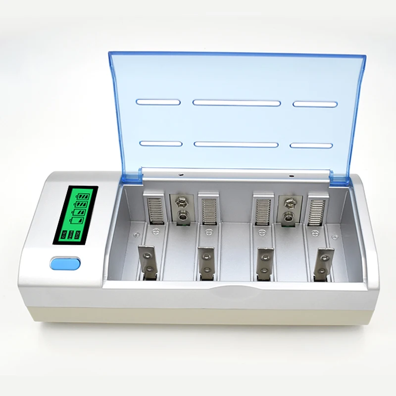 Новейшее умное интеллектуальное зарядное устройство с ЖК-дисплеем для аккумуляторов NiCd NiMh AA/AAA/C/D литиевых батарей 6F22 9 в размера