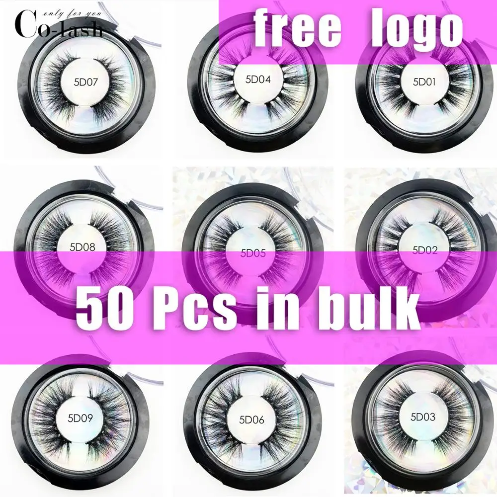 

Ресницы норковые из натуральной кожи, с бесплатным логотипом, 50 пар