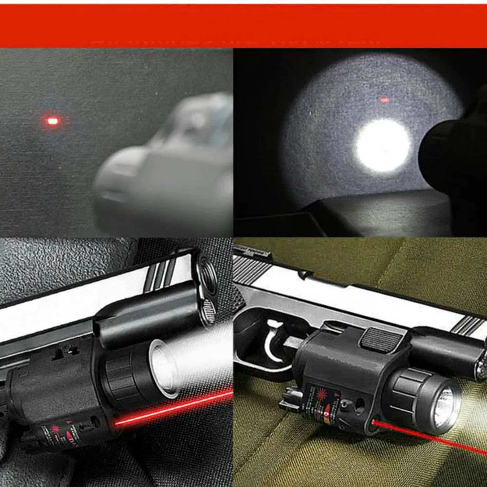 Тактический лазерный прицел Glock+ оружейный светильник светодиодный светильник-вспышка и красный зеленый лазерный прицел 20 мм рельс для пистолета винтовки